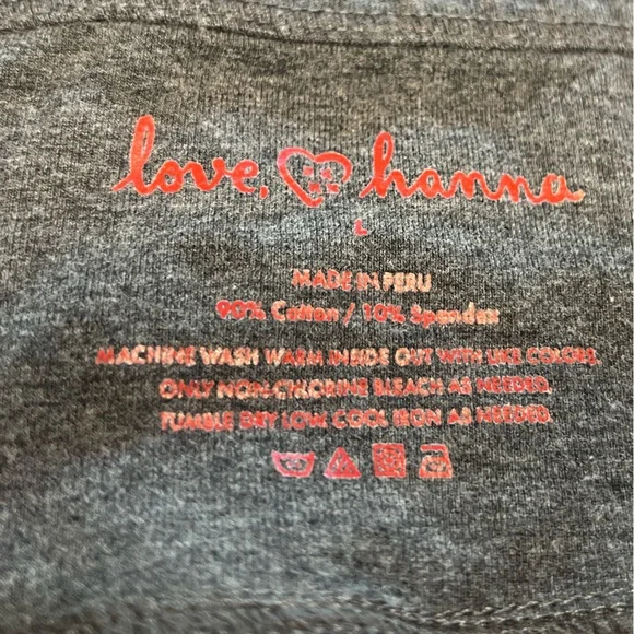 Hanna Andersson Crop Leggings Charcoal Grey Cotton Women's Large Very good - Picture 2 of 4